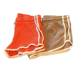 Primark Pink and Tan Athletic Shorts Two Pack Small